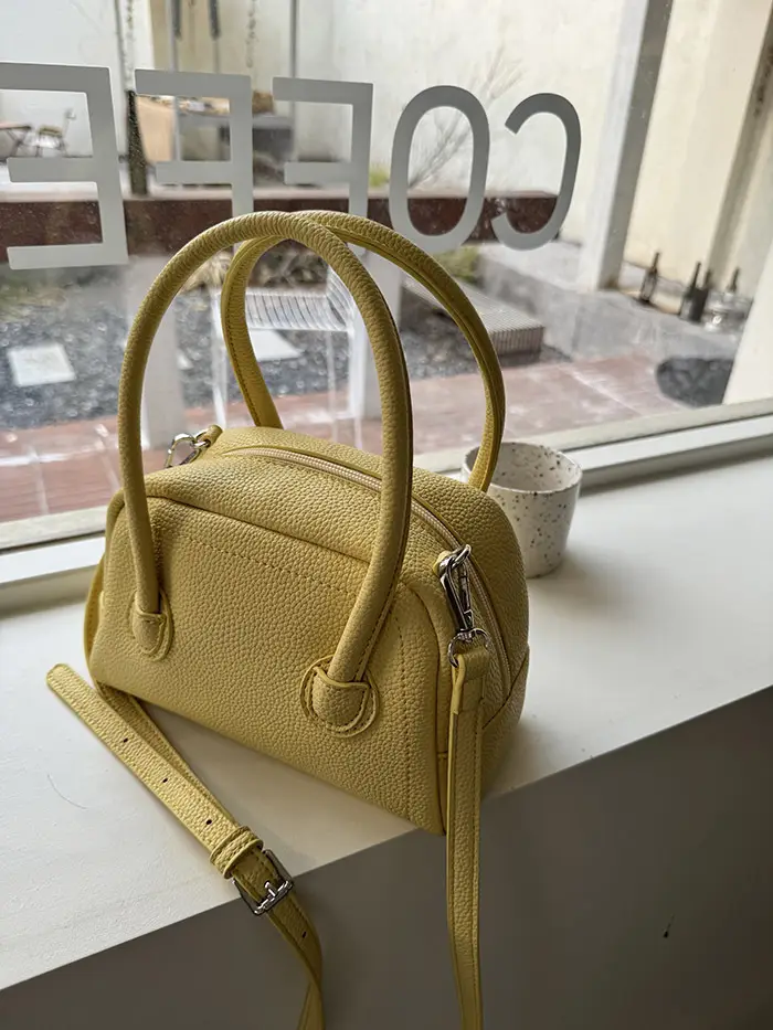 Korean Style Yellow Bowler Bag for Women — feature 6