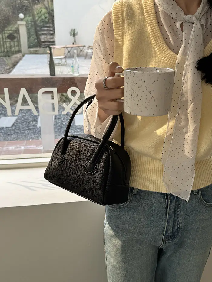 Korean Style Yellow Bowler Bag for Women — feature 9