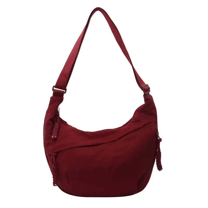 Women's Blue Shoulder Bag with Tassel Accents