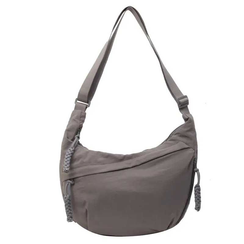 Women's Blue Shoulder Bag with Tassel Accents