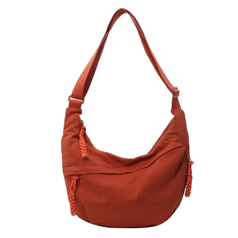 Women's Blue Shoulder Bag with Tassel Accents