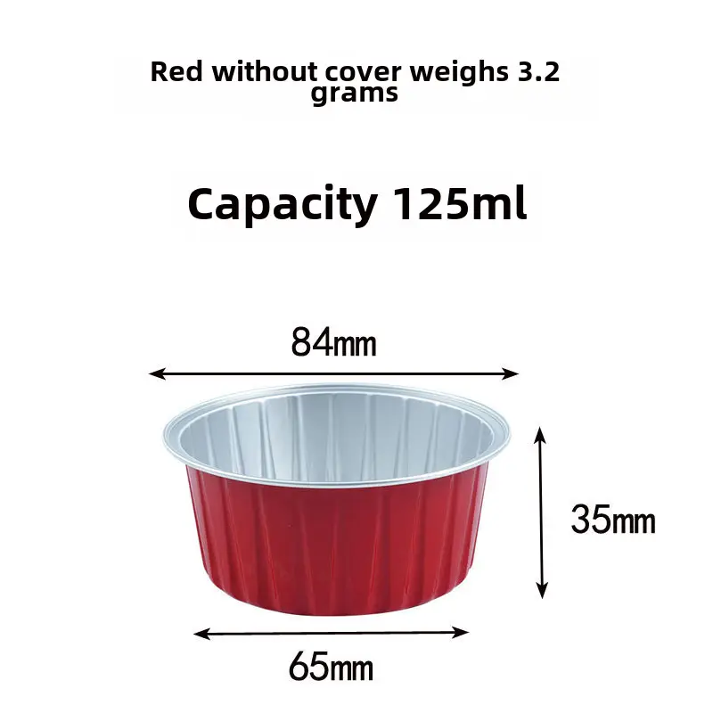 Disposable Air Fryer Tin Bowl 125ml Pink