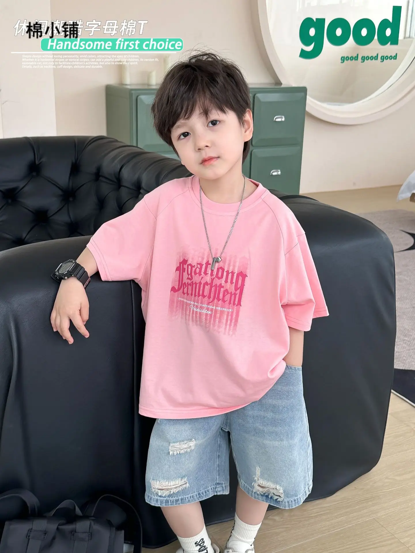 Kids Printed T-Shirt Boys Summer Wear Small Medium - Image 3