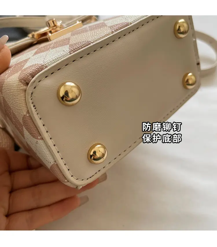 Pink Rhombic Shoulder Bag Women 2024 New — feature 6