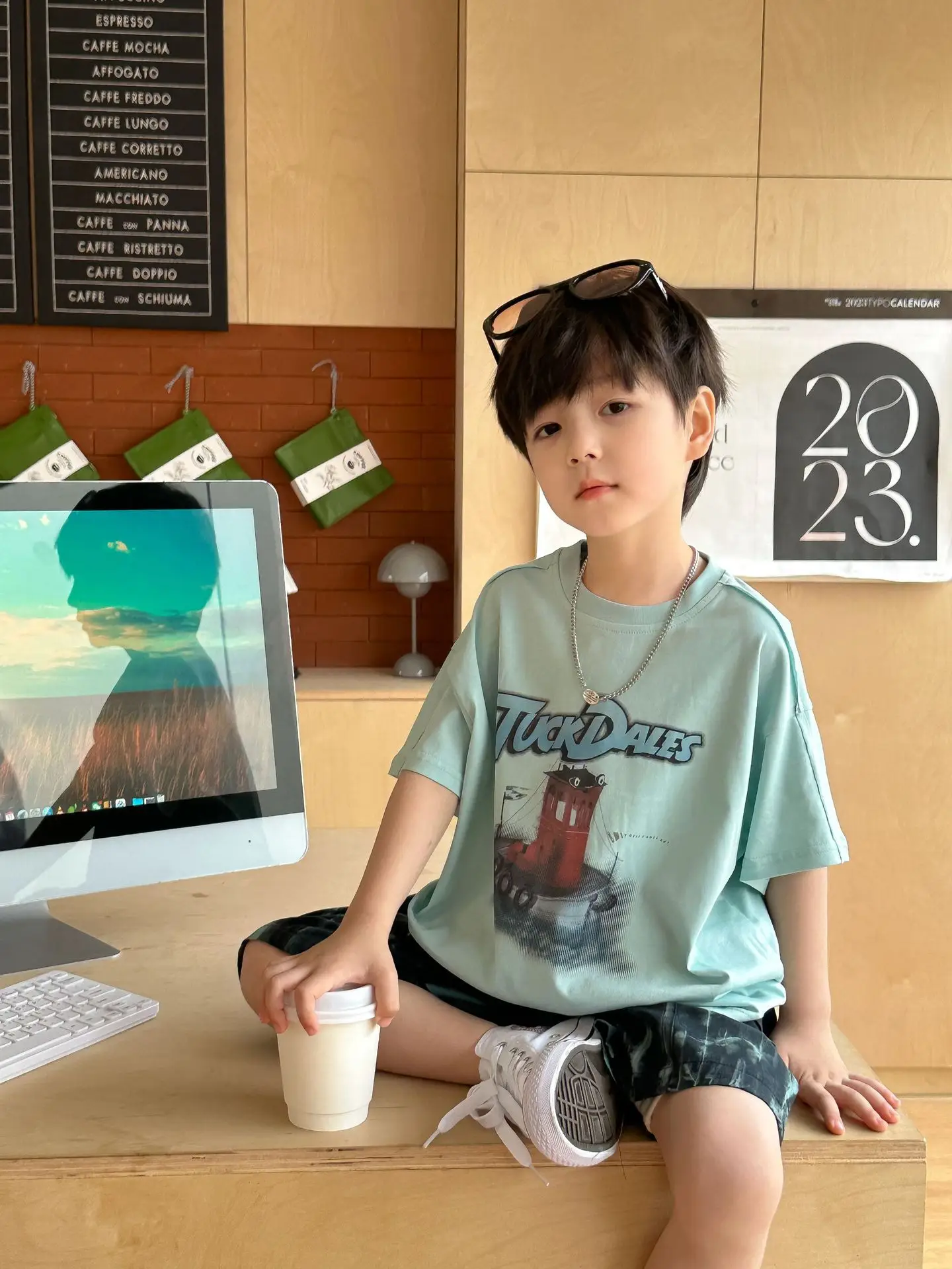 Boys Korean Retro Printed Shorts T-Shirt Set Summer 2025 — feature 14