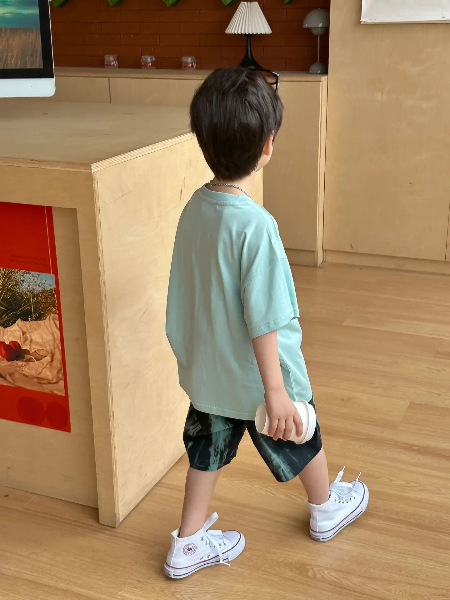 Boys Korean Retro Printed Shorts T-Shirt Set Summer 2025 — feature 21