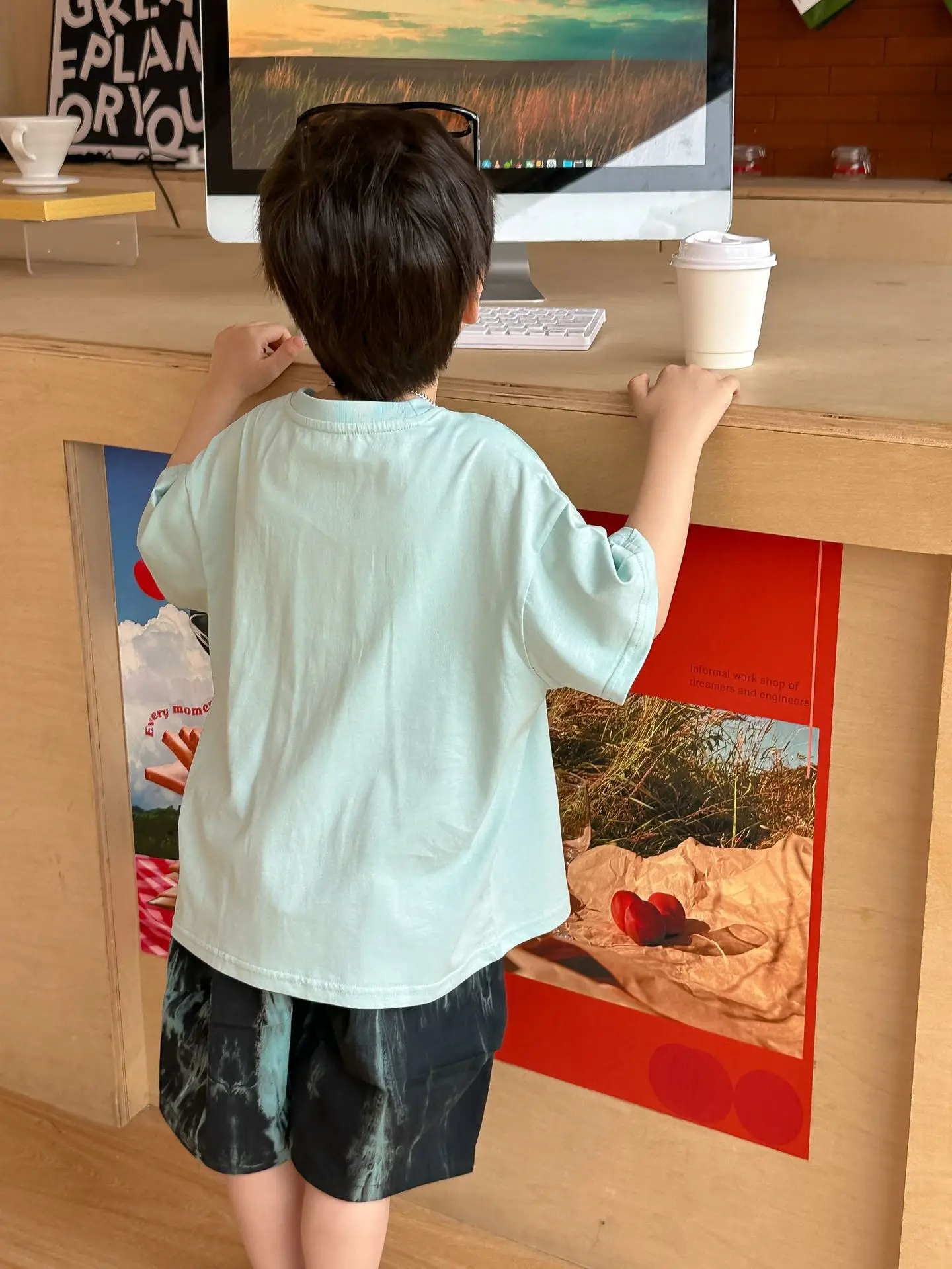 Boys Korean Retro Printed Shorts T-Shirt Set Summer 2025 — feature 23