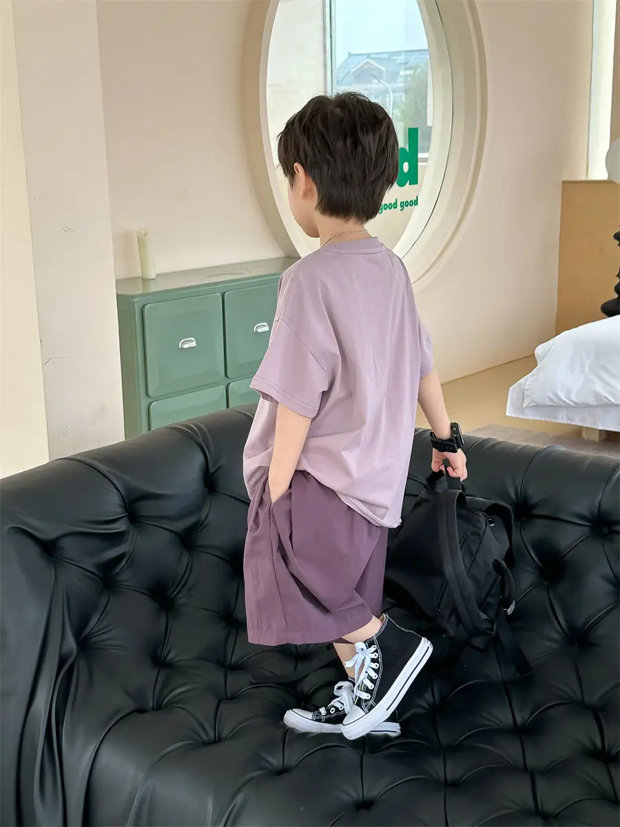 Boys Summer T-Shirt Short Sleeve Thin Purple 2026 - Image 7