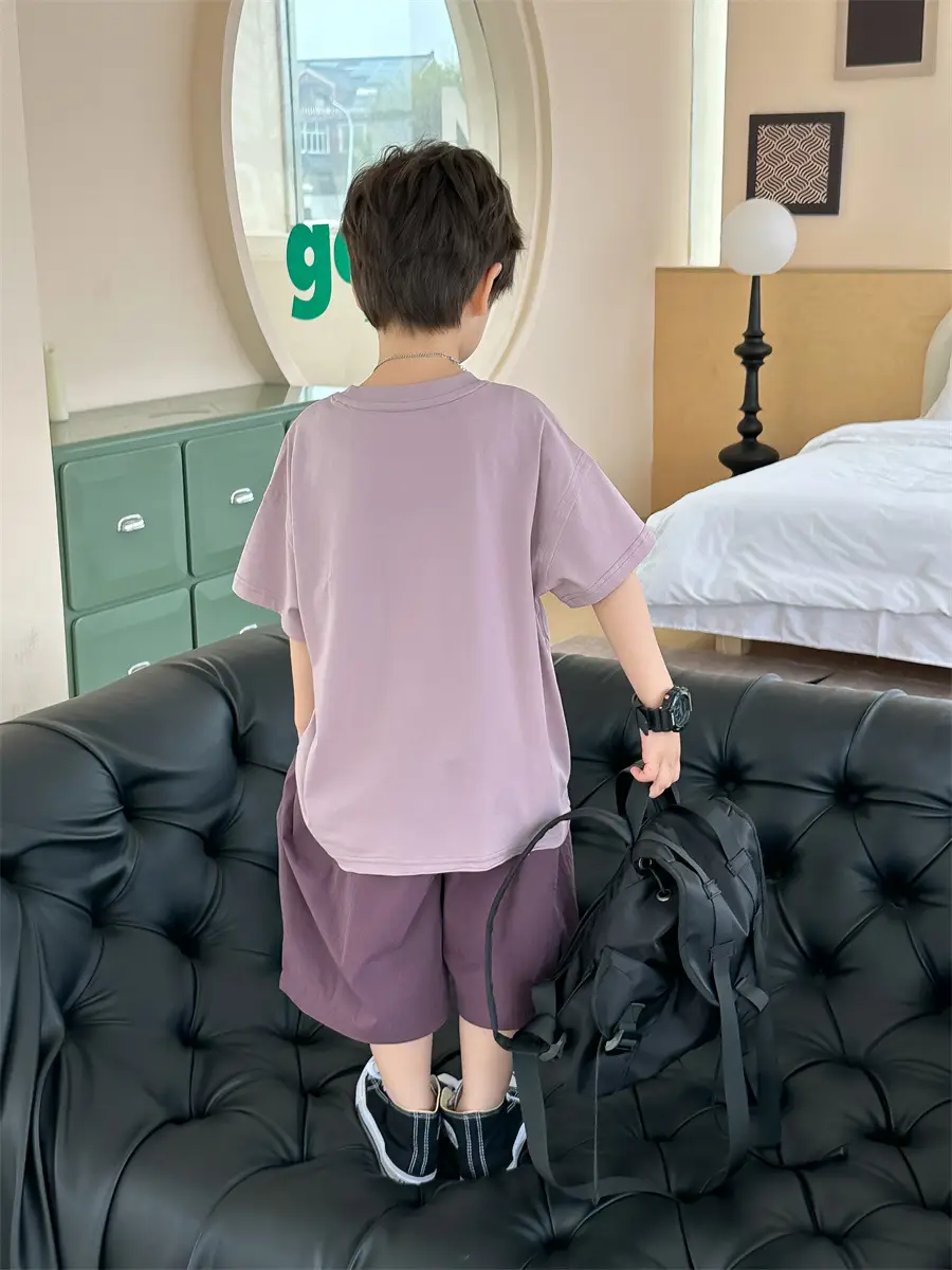 Boys Summer T-Shirt Short Sleeve Thin Purple 2026 — feature 16