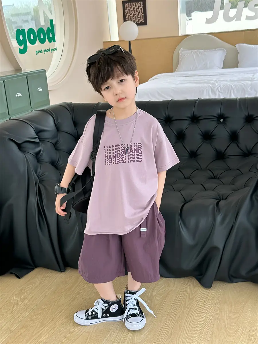 Boys Summer T-Shirt Short Sleeve Thin Purple 2026 — feature 20