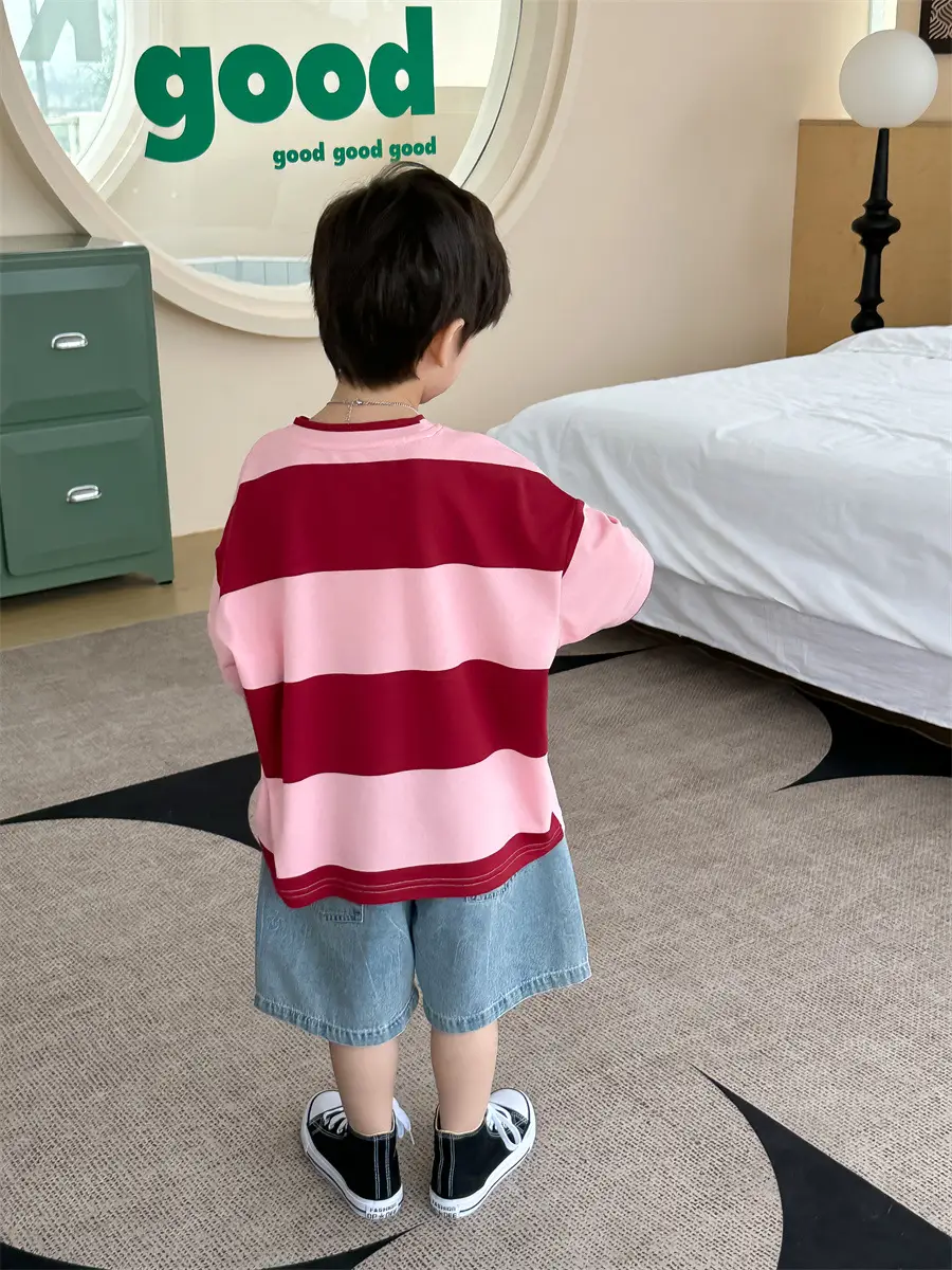 Boys Summer T-Shirt Kids 2025 Korean Style Shorts - Image 7