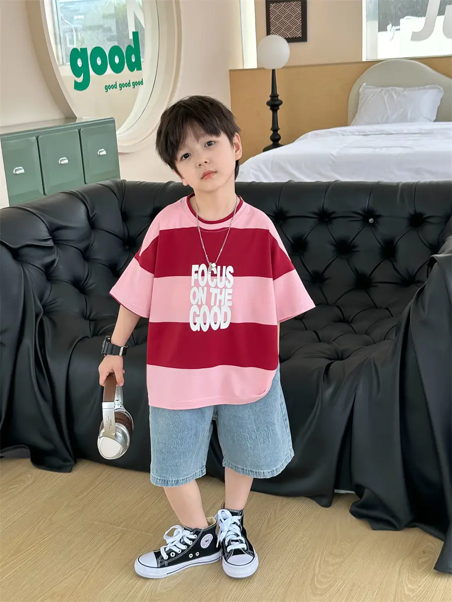 Boys Summer T-Shirt Kids 2025 Korean Style Shorts — feature 12