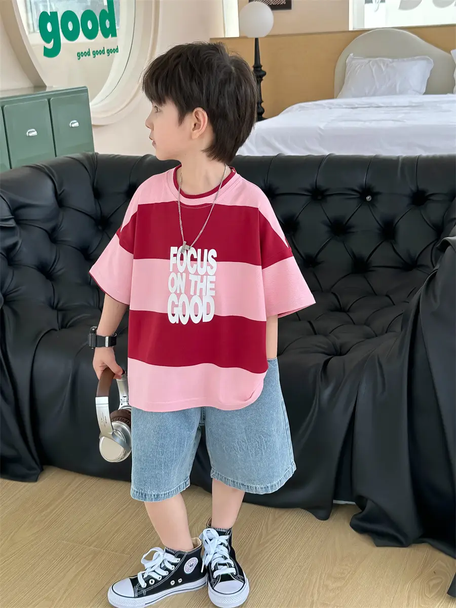 Boys Summer T-Shirt Kids 2025 Korean Style Shorts — feature 13