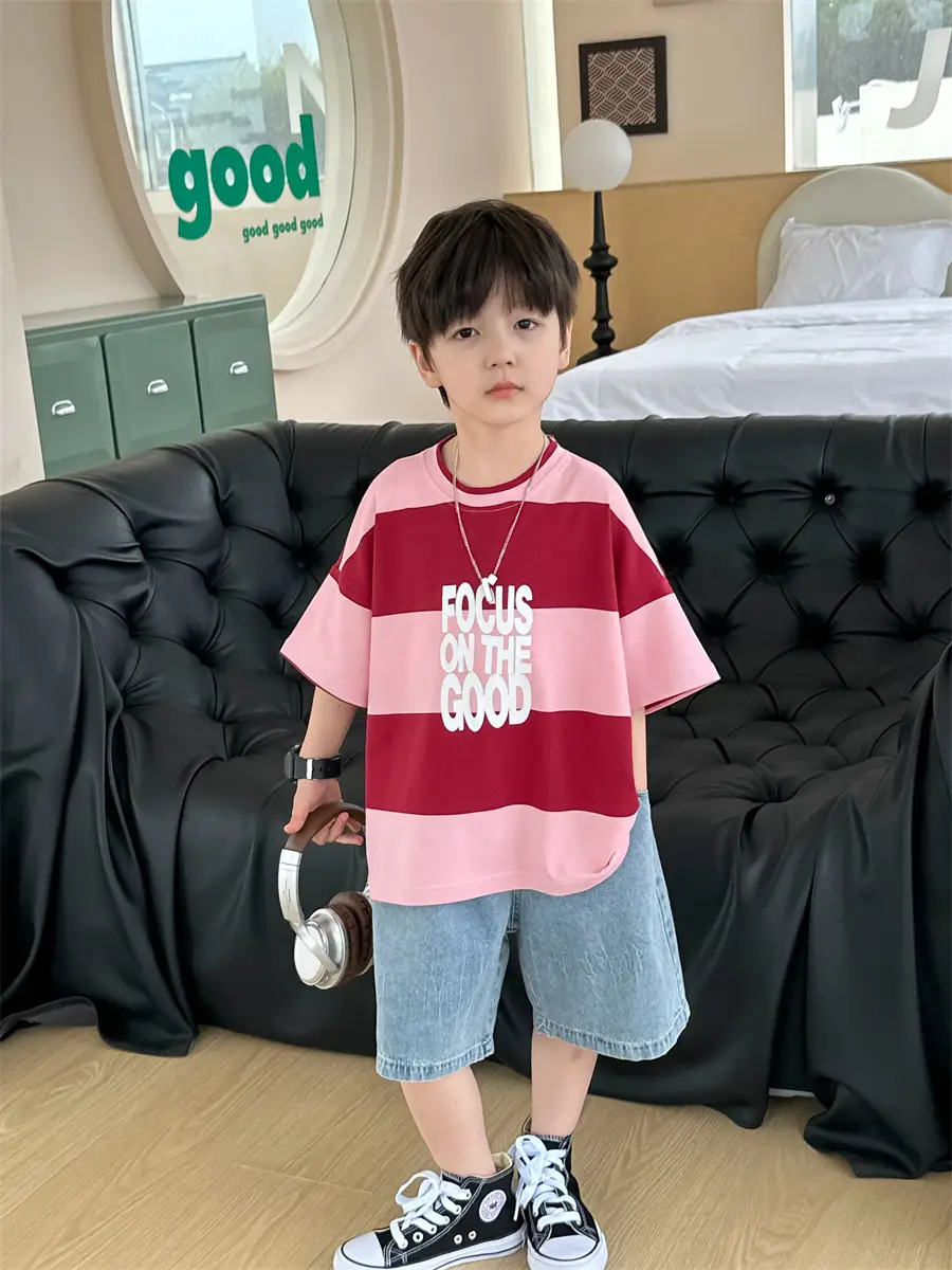 Boys Summer T-Shirt Kids 2025 Korean Style Shorts — feature 14