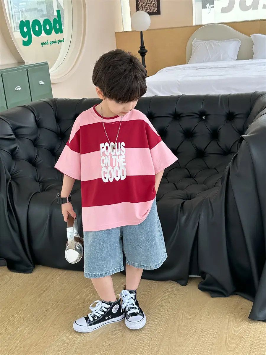 Boys Summer T-Shirt Kids 2025 Korean Style Shorts — feature 15