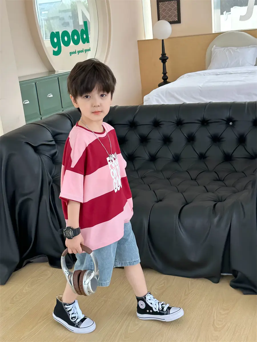 Boys Summer T-Shirt Kids 2025 Korean Style Shorts — feature 16