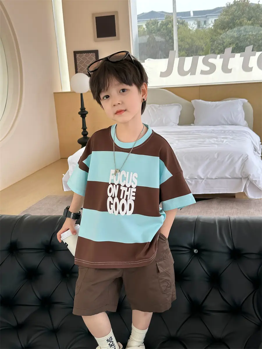 Boys Summer T-Shirt Kids 2025 Korean Style Shorts — feature 20