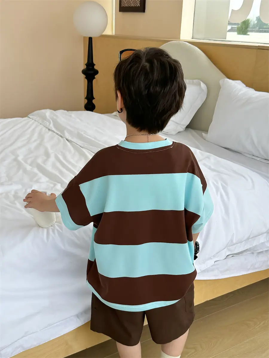 Boys Summer T-Shirt Kids 2025 Korean Style Shorts — feature 24