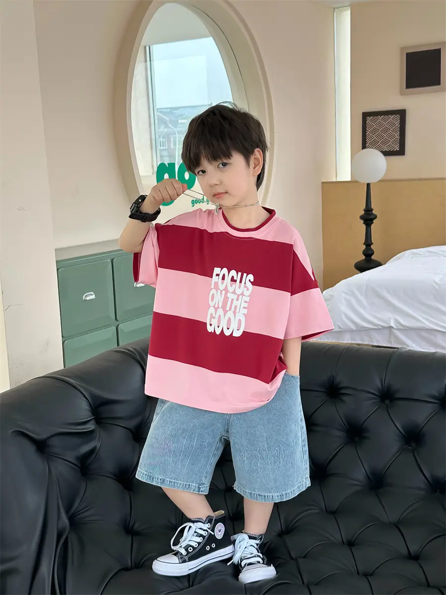 Boys Summer T-Shirt Kids 2025 Korean Style Shorts — feature 3