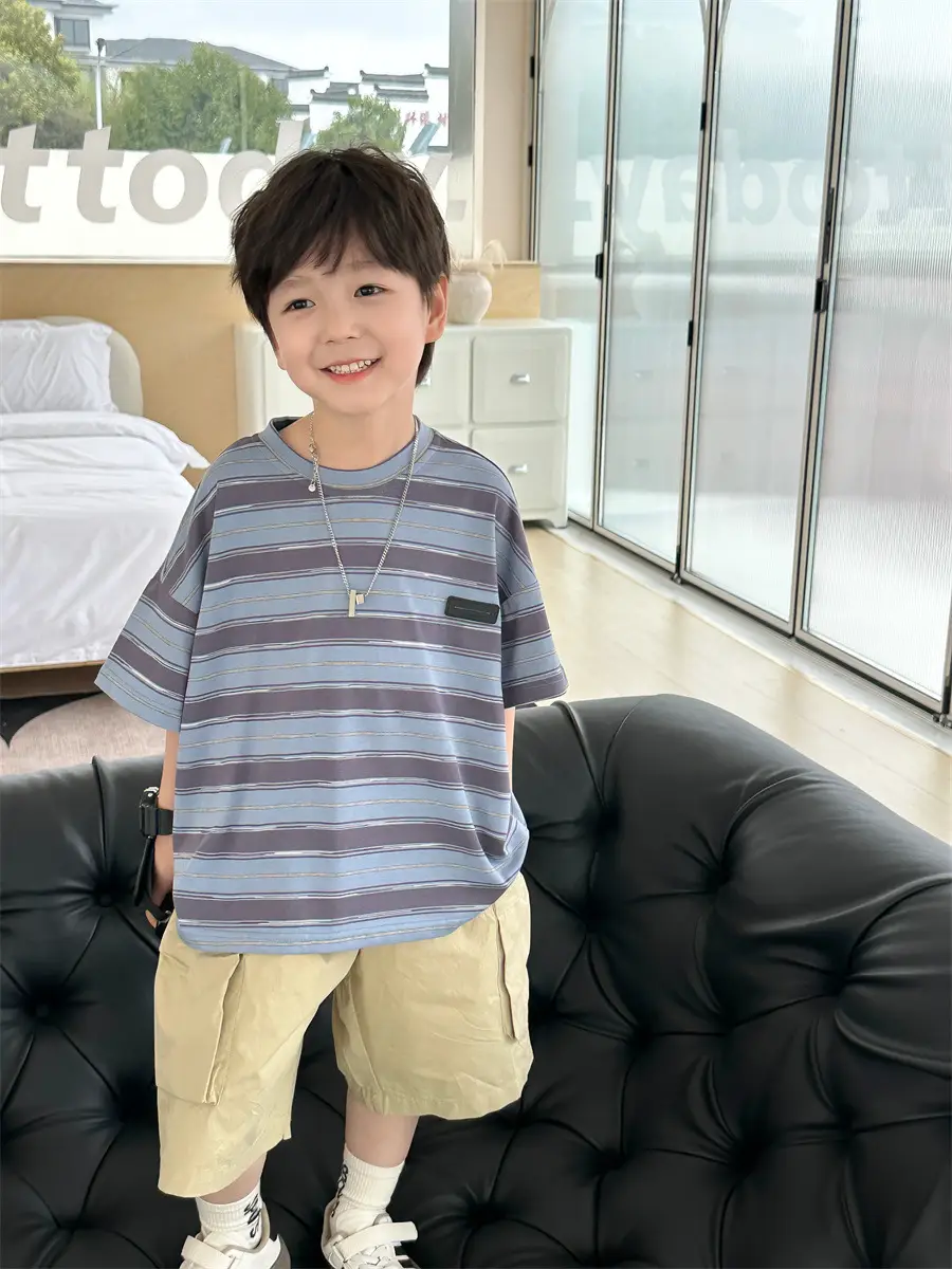 Kids Striped T-Shirt Boys Summer Wear 2025 — feature 15