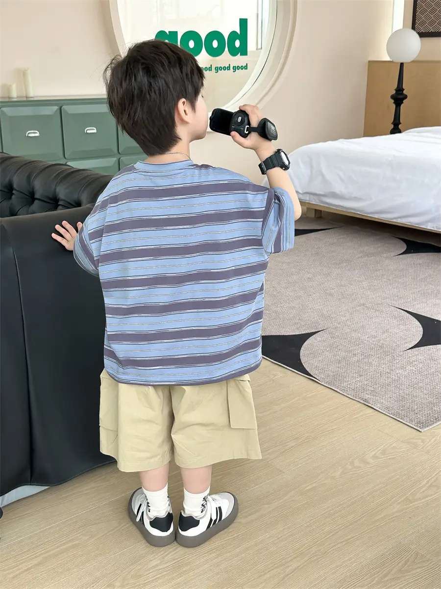 Kids Striped T-Shirt Boys Summer Wear 2025 — feature 17