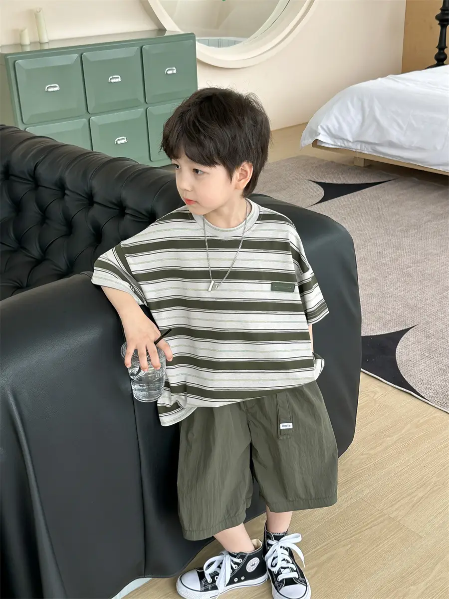 Kids Striped T-Shirt Boys Summer Wear 2025 — feature 18