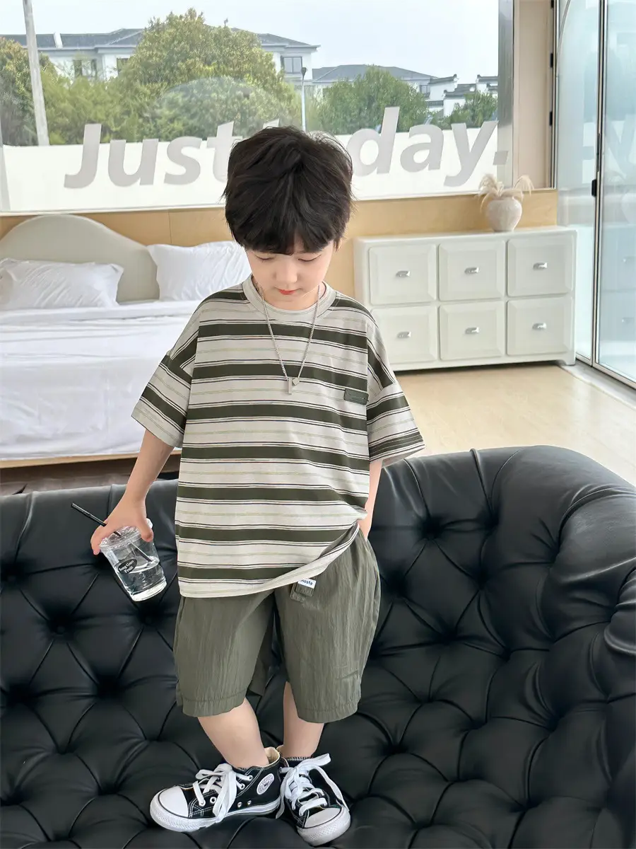 Kids Striped T-Shirt Boys Summer Wear 2025 — feature 21