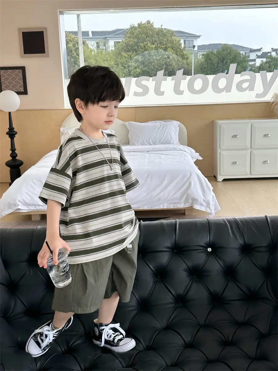 Kids Striped T-Shirt Boys Summer Wear 2025 — feature 22