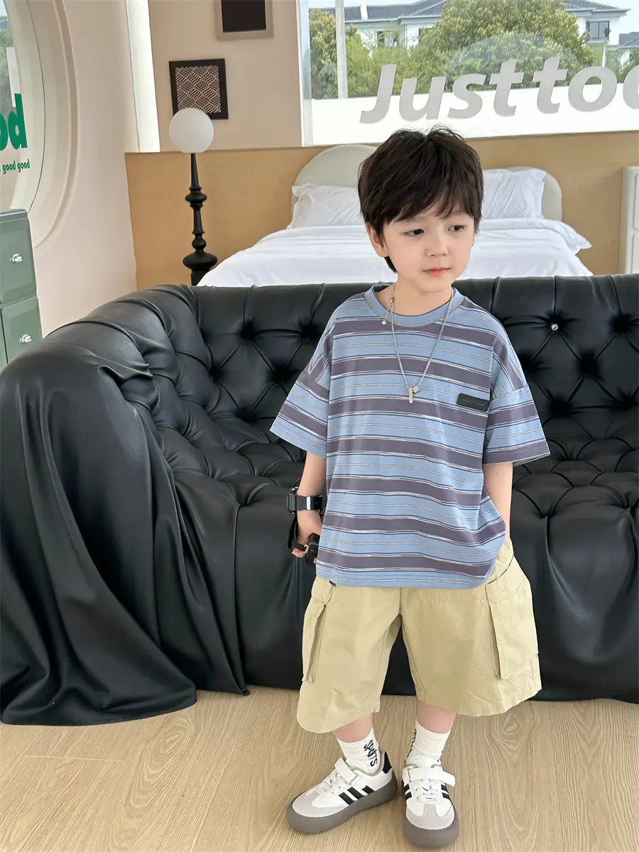Kids Striped T-Shirt Boys Summer Wear 2025 — feature 7