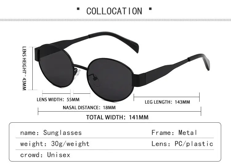 2024 Round Metal Sunglasses for Men Women — feature 11