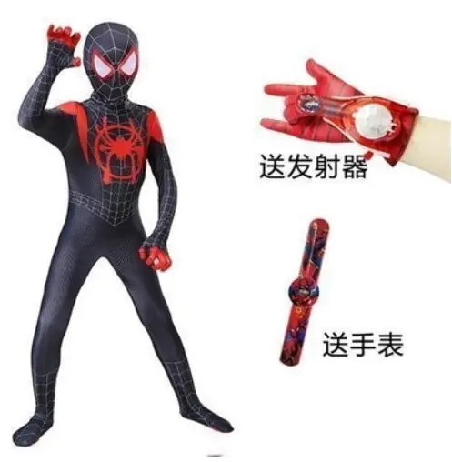 Spider-Man Clothes Skinny Boys' Children's cosplay Headgear Steel Expedition Halloween Performance Costume