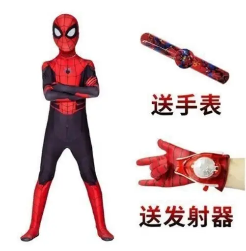 Spider-Man Clothes Skinny Boys' Children's cosplay Headgear Steel Expedition Halloween Performance Costume