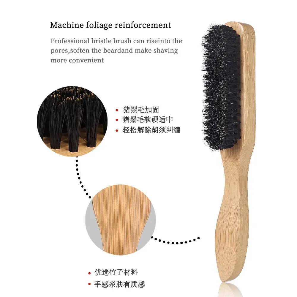 Bamboo Beard Brush & Combing Set for Men - Image 7