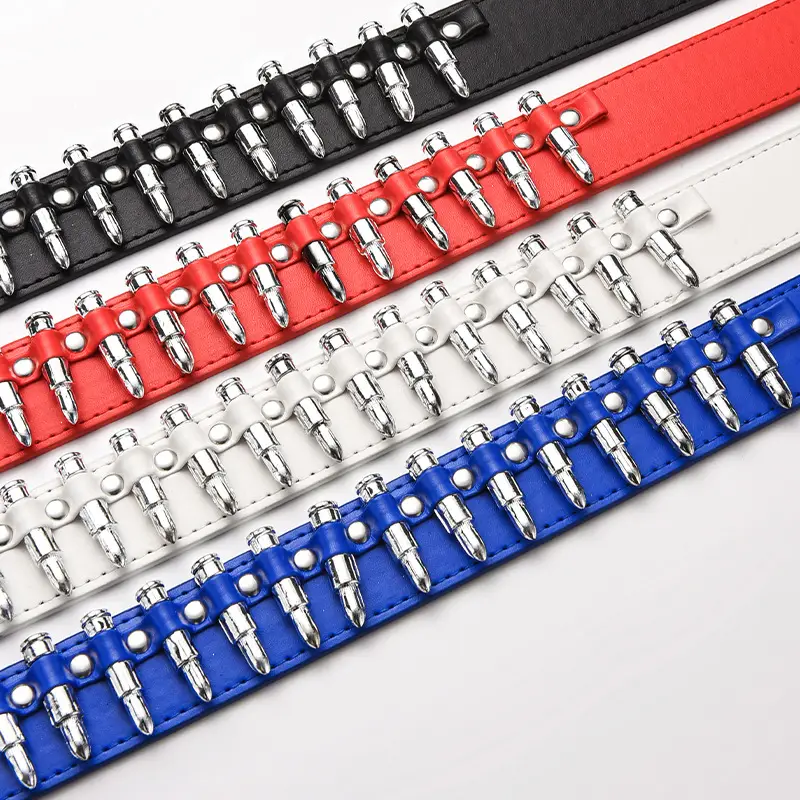 Zhu Tai Punk Belt Red Black White Blue Silver Adjustable - Image 7