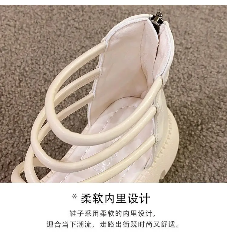 Black Cross Strap Beach Sandals Thick Platform — feature 5