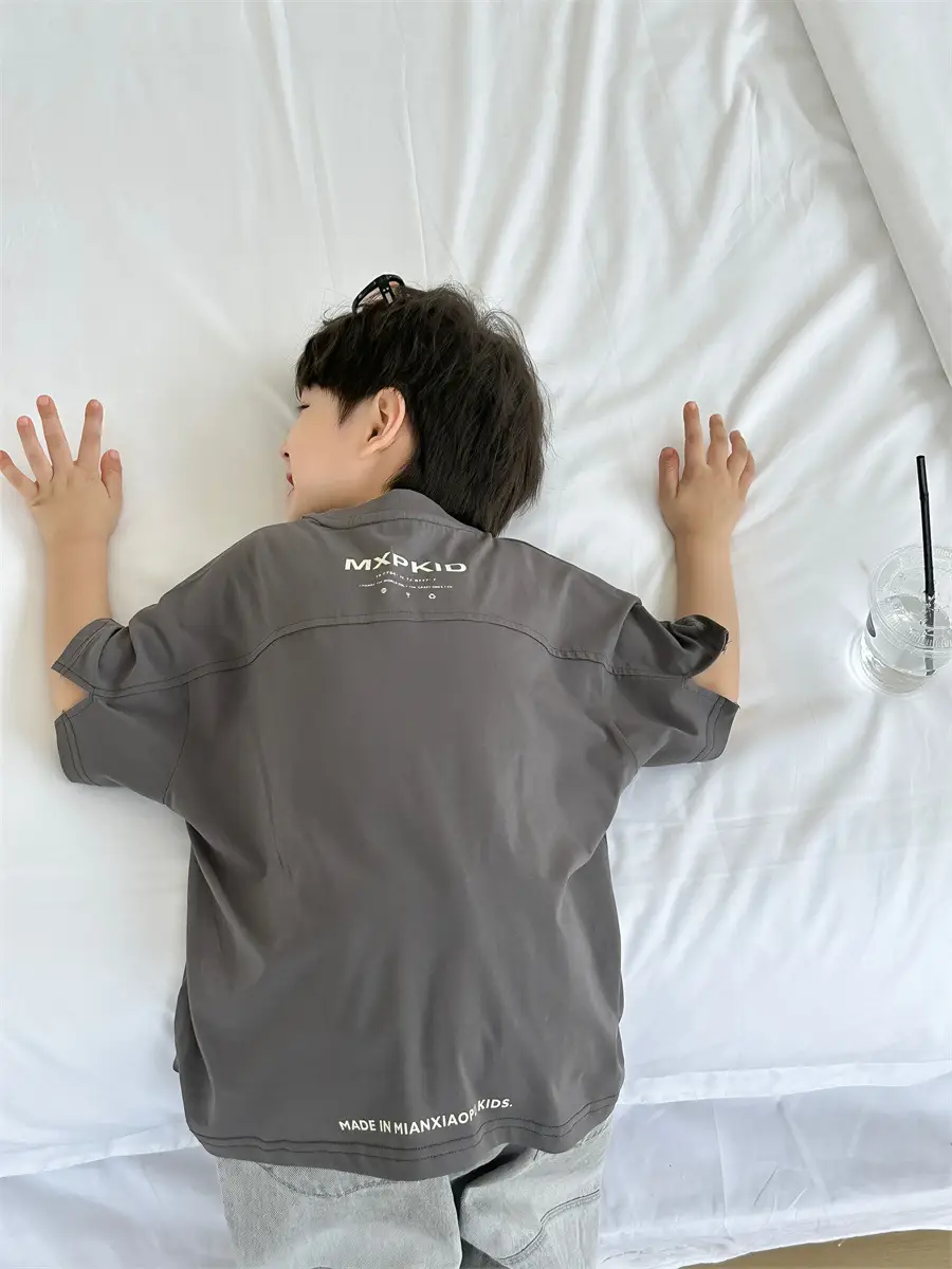 Boys Grey T-Shirt 2025 Kids Summer Wear — feature 17