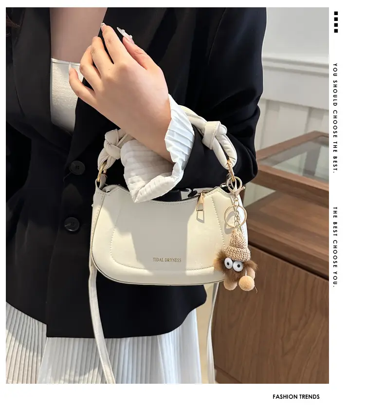 Retro Beige Handbag for Women 2025 Spring New — feature 2