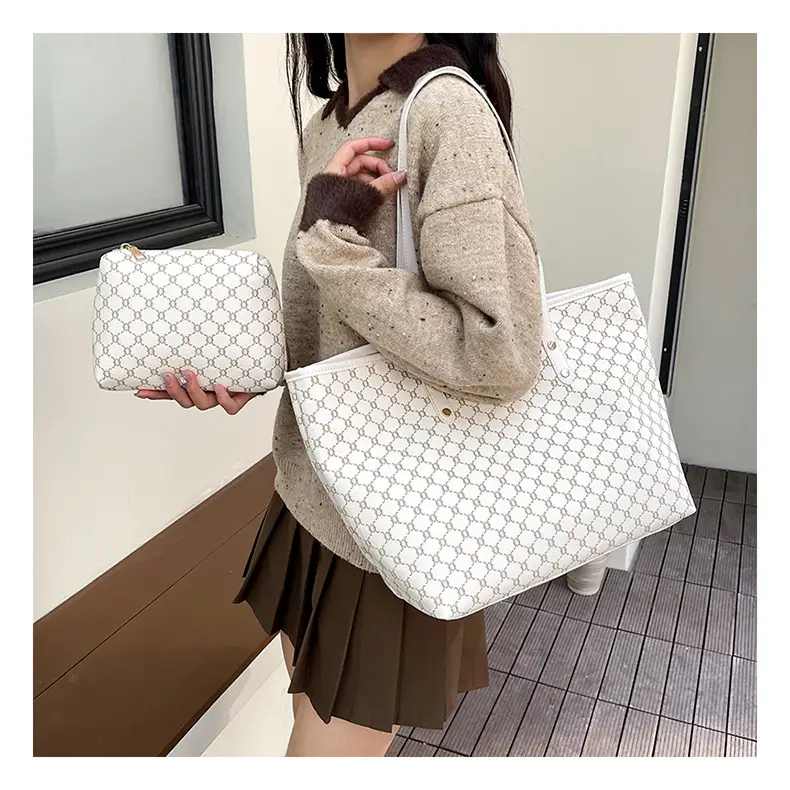 Korean Printed Plaid Shoulder Bag Large Capacity 2024 — feature 14