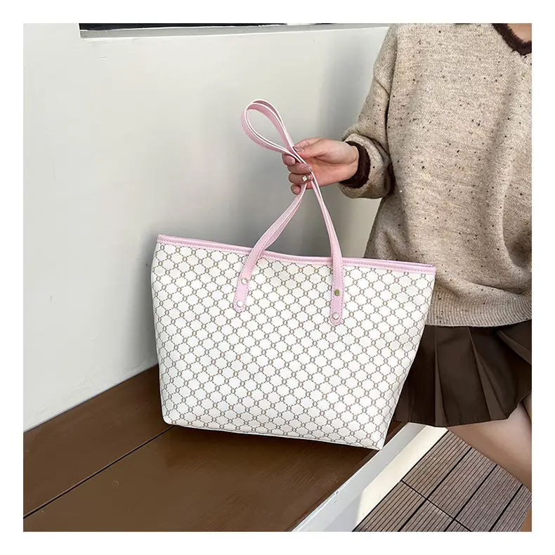 Korean Printed Plaid Shoulder Bag Large Capacity 2024 — feature 15