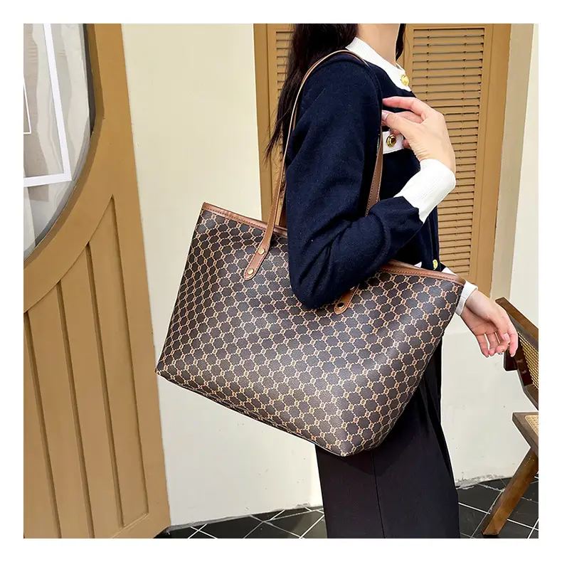 Korean Printed Plaid Shoulder Bag Large Capacity 2024 — feature 18