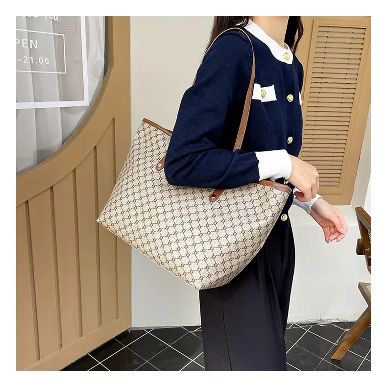 Korean Printed Plaid Shoulder Bag Large Capacity 2024 — feature 20