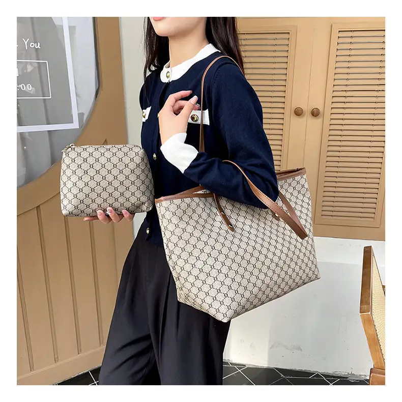 Korean Printed Plaid Shoulder Bag Large Capacity 2024 — feature 21