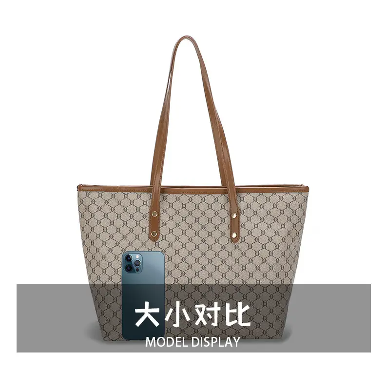 Korean Printed Plaid Shoulder Bag Large Capacity 2024 — feature 5