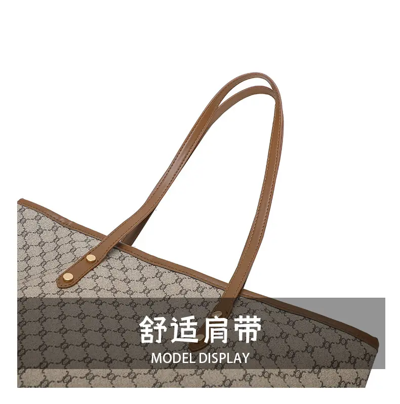 Korean Printed Plaid Shoulder Bag Large Capacity 2024 — feature 6