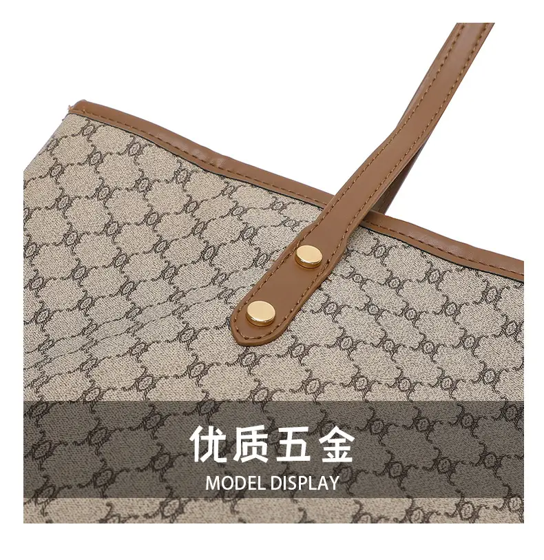 Korean Printed Plaid Shoulder Bag Large Capacity 2024 — feature 7