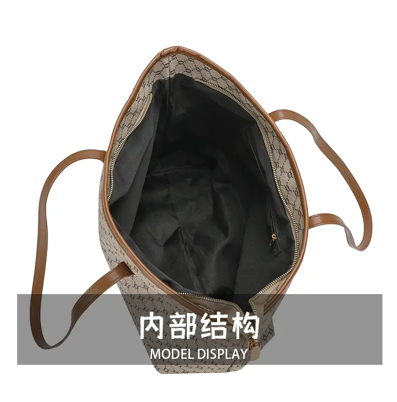 Korean Printed Plaid Shoulder Bag Large Capacity 2024 — feature 9