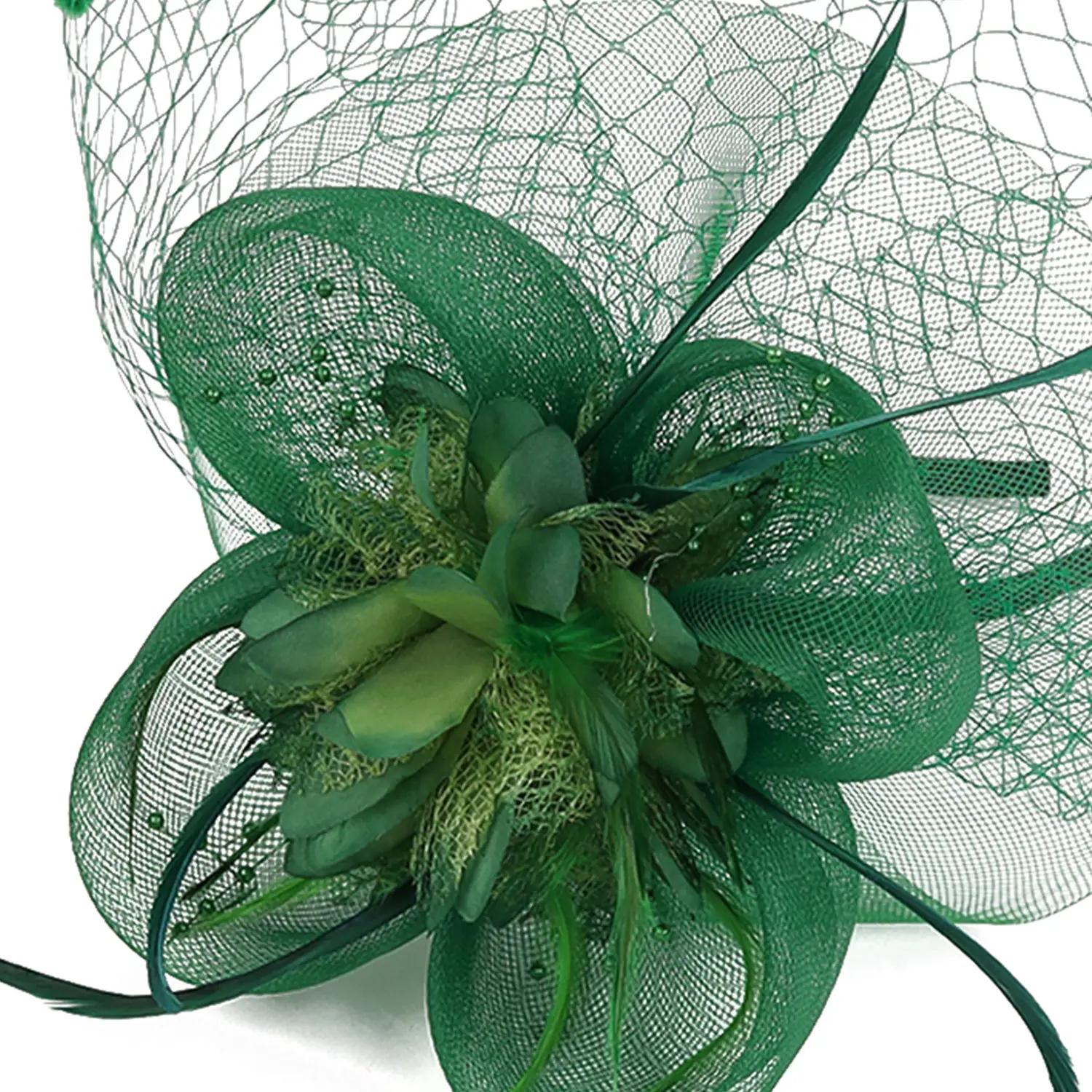 Black 4-Legged Feather Hat for Bridal & Party Wear - Image 14