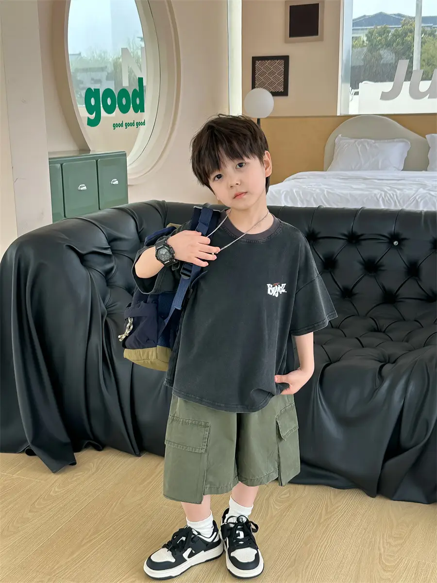 Kids Retro Short Sleeve T-Shirt Boys 2025 β feature 23