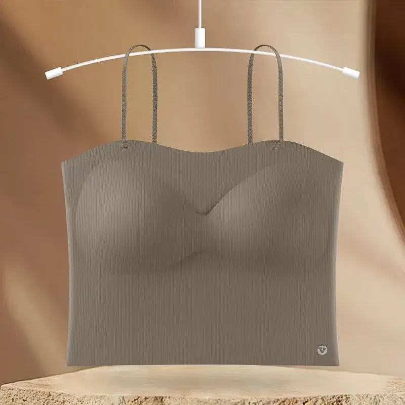 Slim Fitting Camisole with Built-In Bra Cups, Seamless Push-Up Underwear, Highly Elastic and Sexy - Image 3