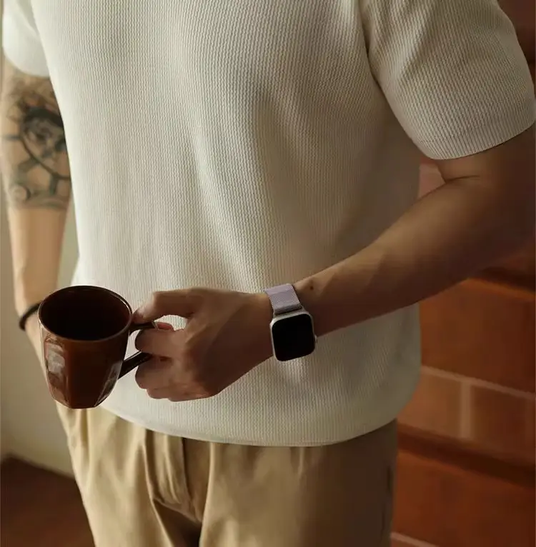 Men's V-Neck Knitted Polo Shirt White Short Sleeve — feature 16